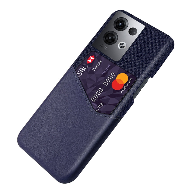 For OPPO Reno8 Pro+ Cloth Texture Card Slot PC + PU Phone Case