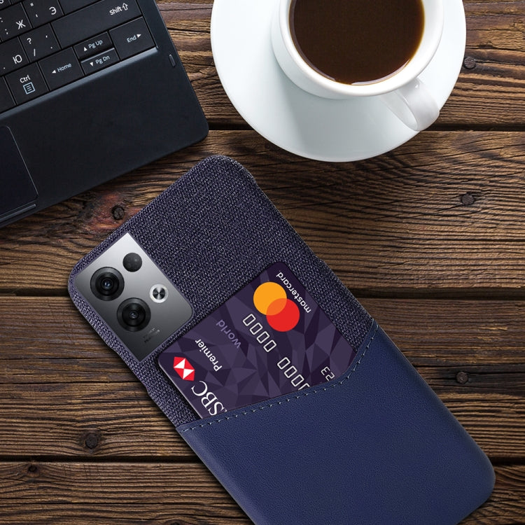 For OPPO Reno8 Pro+ Cloth Texture Card Slot PC + PU Phone Case