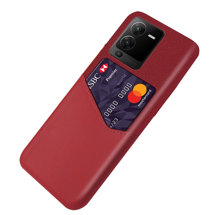 For vivo S15 Pro Cloth Texture Card Slot PC + PU Phone Case