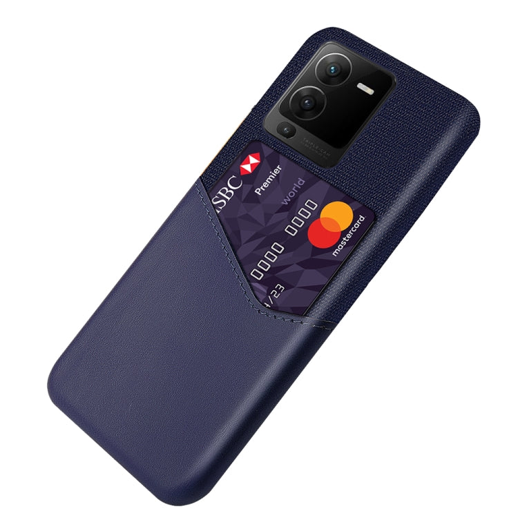 For vivo S15 Cloth Texture Card Slot PC + PU Phone Case