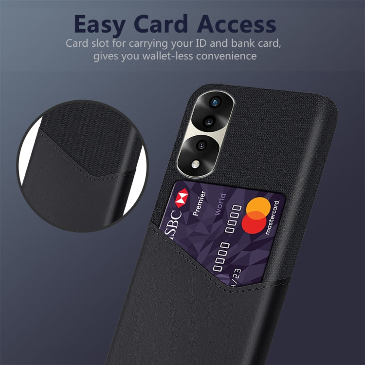 For Honor 70 Pro+ Cloth Texture Card Slot PC + PU Phone Case