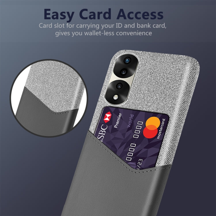 For Honor 70 Pro Cloth Texture Card Slot PC + PU Phone Case