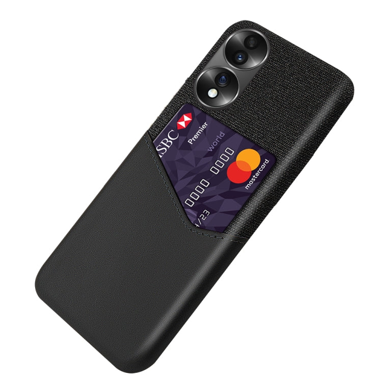 For Honor 70 Cloth Texture Card Slot PC + PU Phone Case