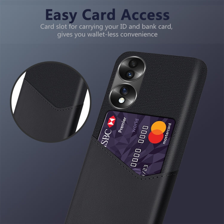 For Honor 70 Cloth Texture Card Slot PC + PU Phone Case