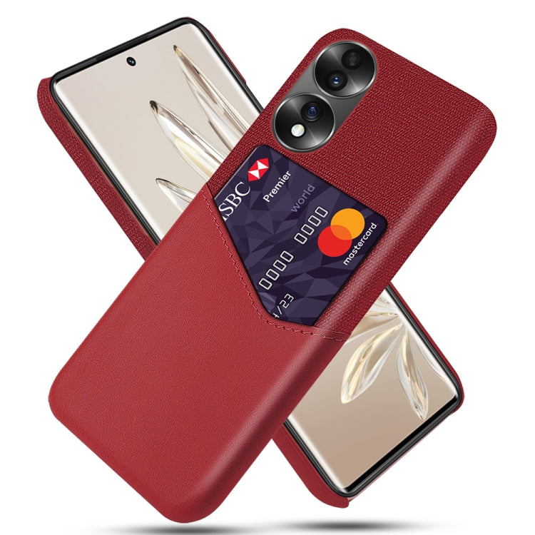 For Honor 70 Cloth Texture Card Slot PC + PU Phone Case