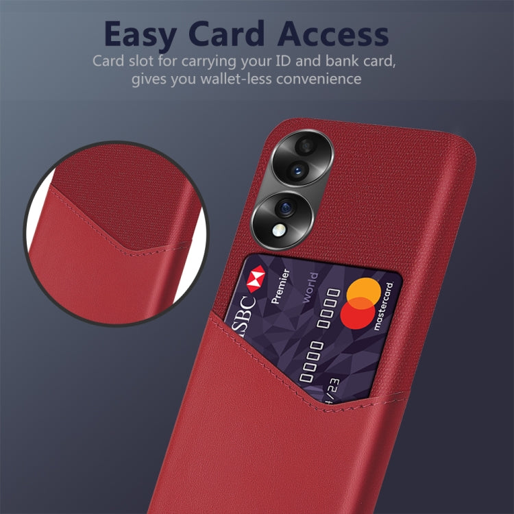 For Honor 70 Cloth Texture Card Slot PC + PU Phone Case