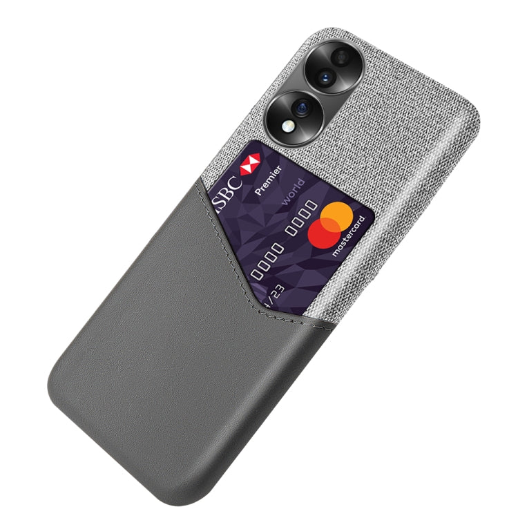 For Honor 70 Cloth Texture Card Slot PC + PU Phone Case