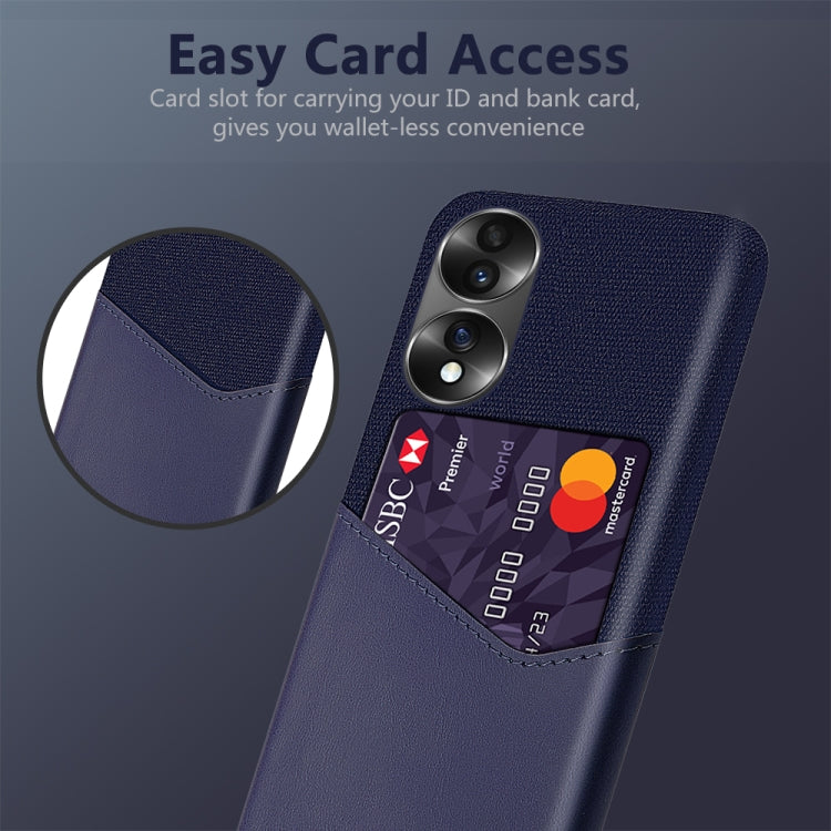 For Honor 70 Cloth Texture Card Slot PC + PU Phone Case