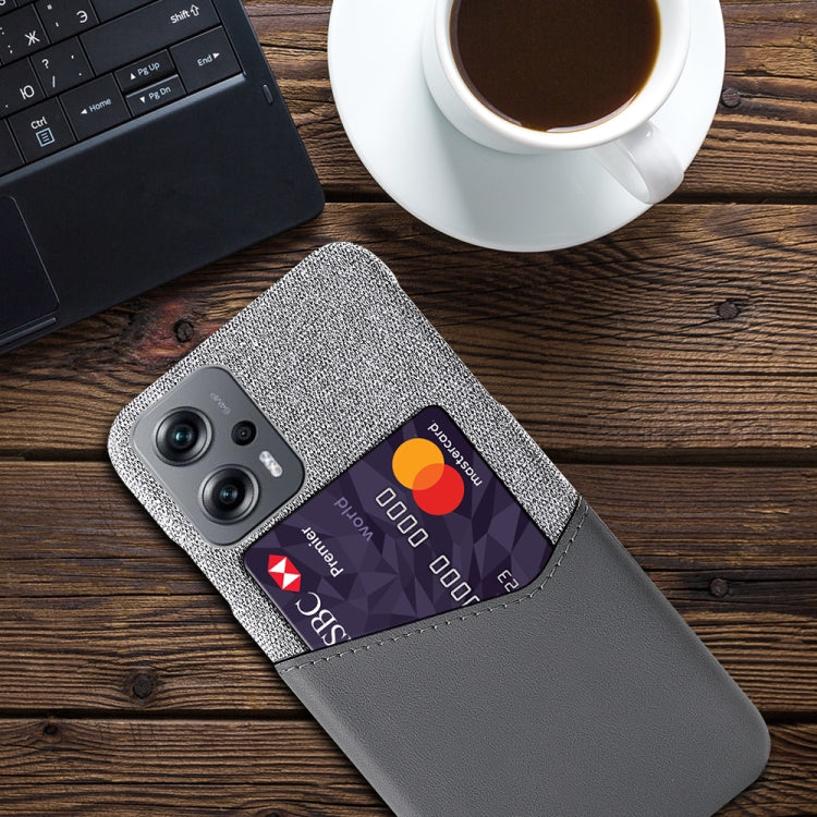 For Xiaomi Redmi Note 11T Pro Cloth Texture Card Slot PC + PU Phone Case