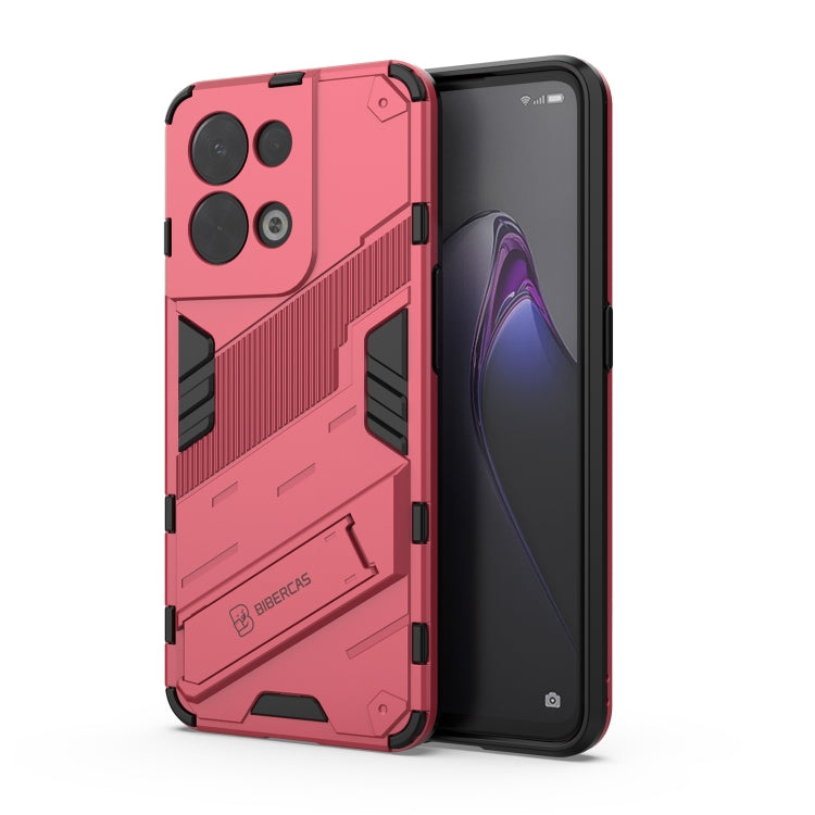 For OPPO Reno8 Punk Armor 2 in 1 PC + TPU Shockproof Phone Case with Invisible Holder