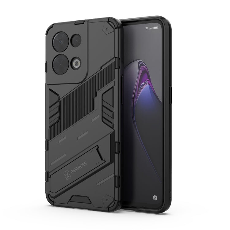 For OPPO Reno8 Punk Armor 2 in 1 PC + TPU Shockproof Phone Case with Invisible Holder