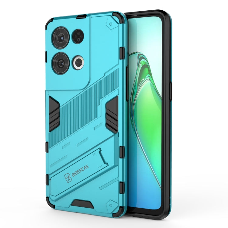 For OPPO Reno8 Pro Punk Armor 2 in 1 PC + TPU Shockproof Phone Case with Invisible Holder