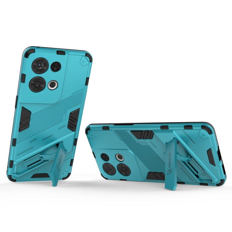 For OPPO Reno8 Pro Punk Armor 2 in 1 PC + TPU Shockproof Phone Case with Invisible Holder