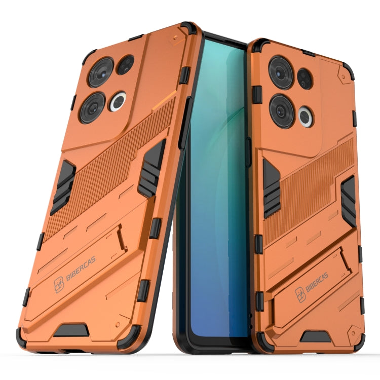 For OPPO Reno8 Pro Punk Armor 2 in 1 PC + TPU Shockproof Phone Case with Invisible Holder
