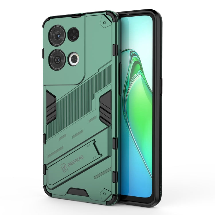 For OPPO Reno8 Pro Punk Armor 2 in 1 PC + TPU Shockproof Phone Case with Invisible Holder