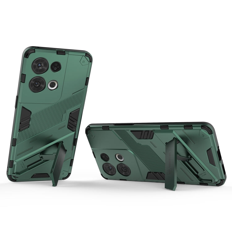For OPPO Reno8 Pro Punk Armor 2 in 1 PC + TPU Shockproof Phone Case with Invisible Holder