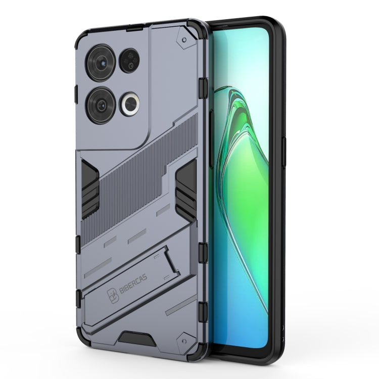 For OPPO Reno8 Pro Punk Armor 2 in 1 PC + TPU Shockproof Phone Case with Invisible Holder