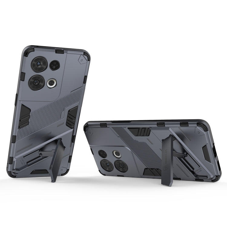 For OPPO Reno8 Pro Punk Armor 2 in 1 PC + TPU Shockproof Phone Case with Invisible Holder