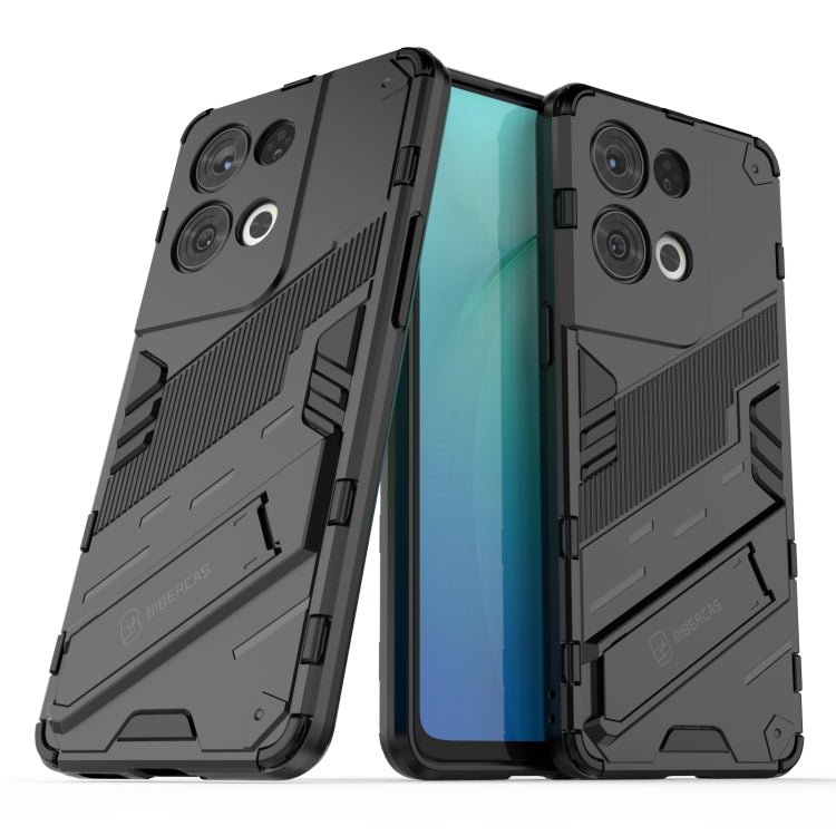 For OPPO Reno8 Pro Punk Armor 2 in 1 PC + TPU Shockproof Phone Case with Invisible Holder