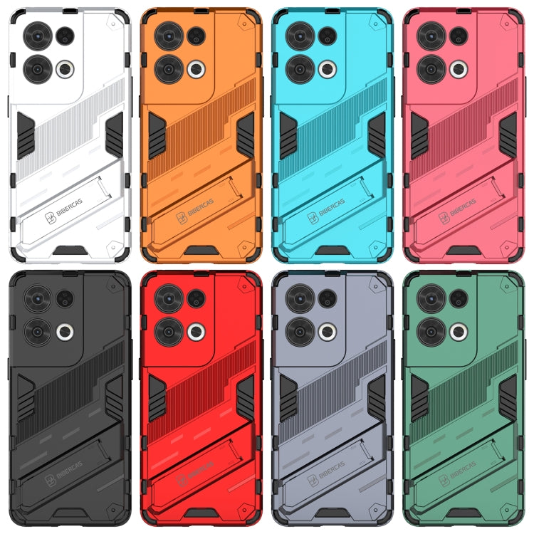 For OPPO Reno8 Pro Punk Armor 2 in 1 PC + TPU Shockproof Phone Case with Invisible Holder