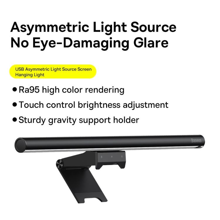 Baseus i-wok2 Series USB Asymmetric Light Source Screen Hanging Light Youth(Black)
