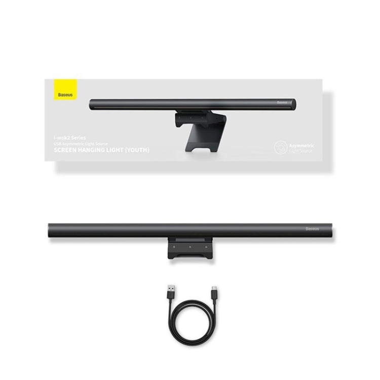 Baseus i-wok2 Series USB Asymmetric Light Source Screen Hanging Light Youth(Black)