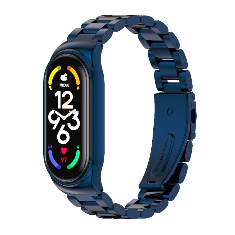 For Xiaomi Mi Band 7 / 7 NFC MIJOBS CS Three-Bead Metal Stainless Steel Watch Band