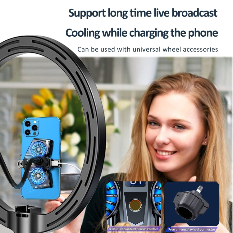 K8 Twin Turbo Semiconductor Mobile Phone Dedicated Back Clip Radiator(Gun Color)