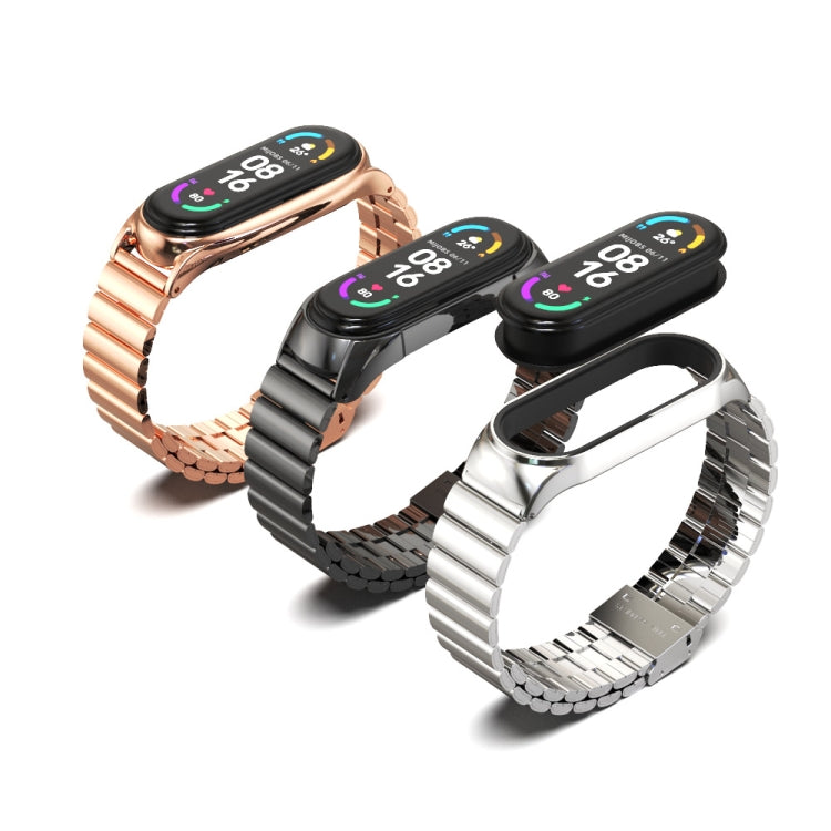 For Xiaomi Mi Band 7 / 7 NFC MIJOBS CS Bamboo Joint Metal Stainless Steel Watch Band