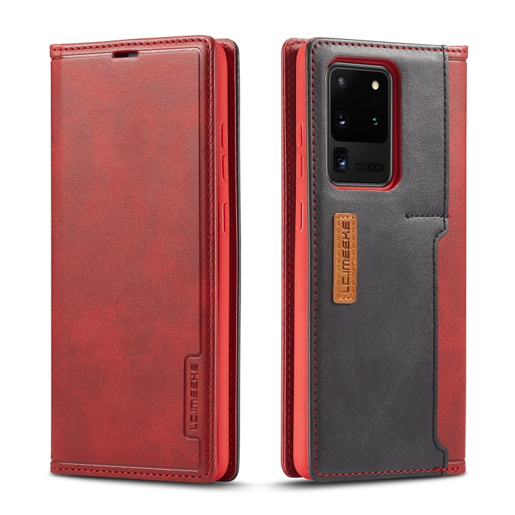 For Galaxy S20 Ultra LC.IMEEKE LC-001 Series PU + TPU Color Matching Frosted Horizontal Flip Leather Case with Holder & Card Slot