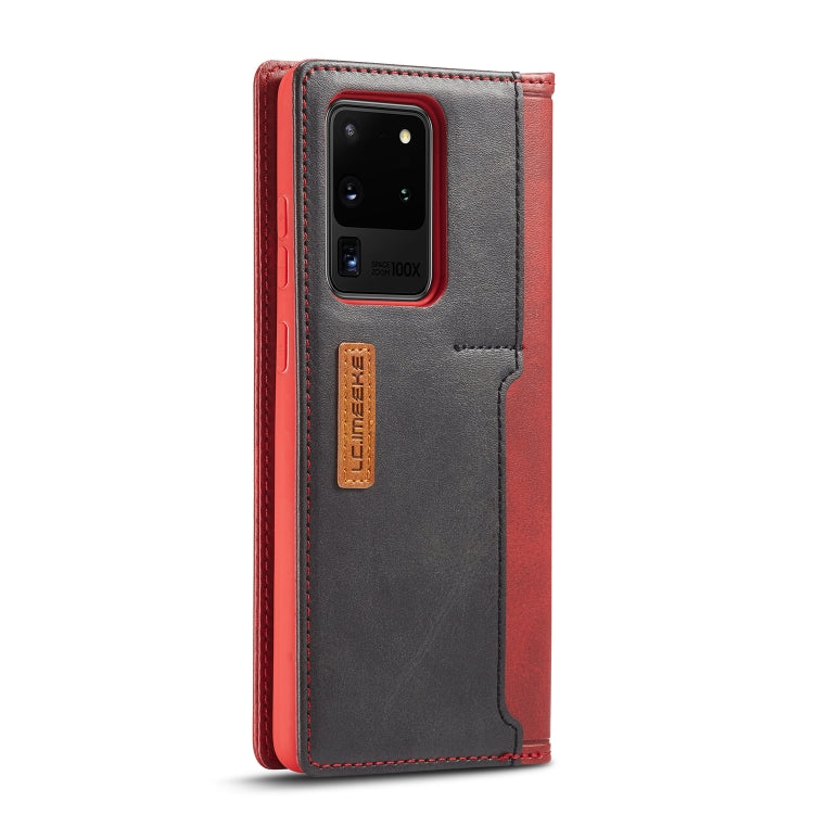 For Galaxy S20 Ultra LC.IMEEKE LC-001 Series PU + TPU Color Matching Frosted Horizontal Flip Leather Case with Holder & Card Slot