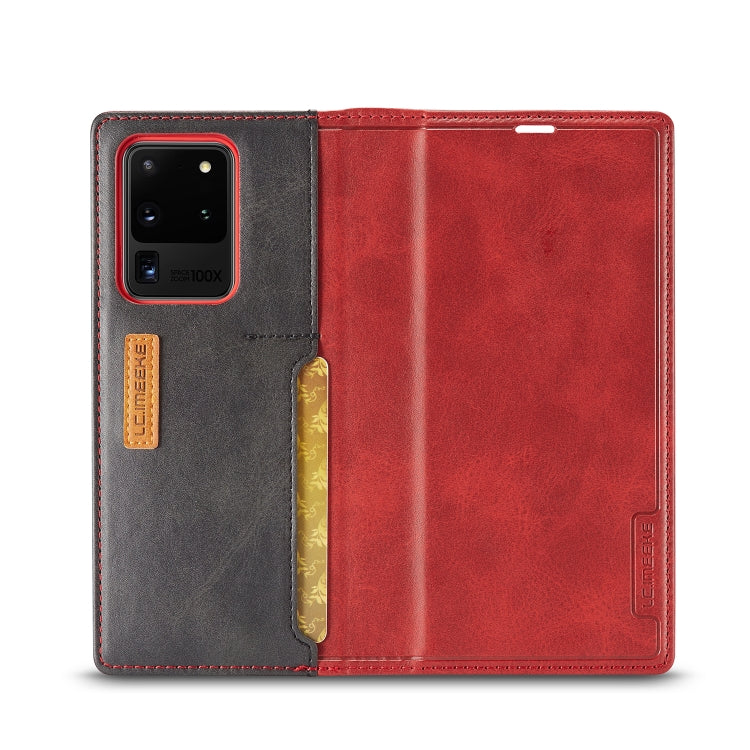 For Galaxy S20 Ultra LC.IMEEKE LC-001 Series PU + TPU Color Matching Frosted Horizontal Flip Leather Case with Holder & Card Slot