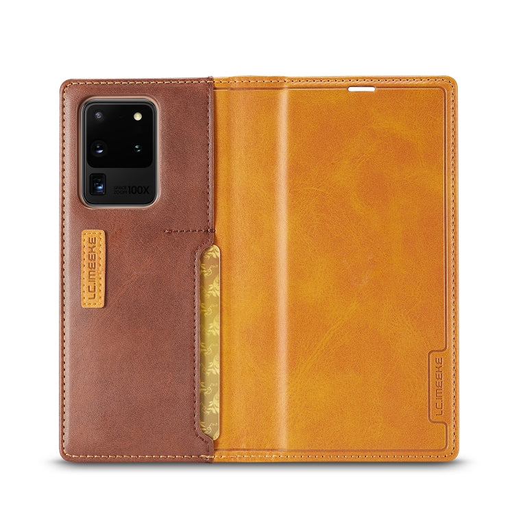 For Galaxy S20 Ultra LC.IMEEKE LC-001 Series PU + TPU Color Matching Frosted Horizontal Flip Leather Case with Holder & Card Slot