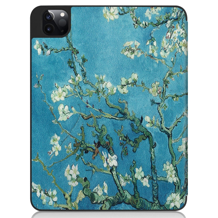 For iPad Pro 11 inch 2020 Painted TPU Smart Tablet Holster With Sleep Function & Tri-Fold Bracket & Pen Slot