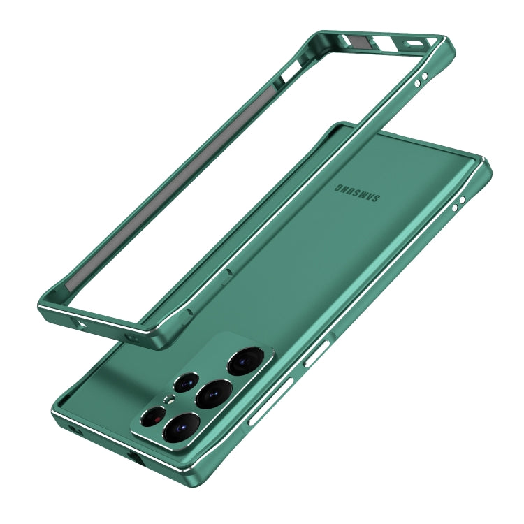 For Samsung Galaxy S22 Ultra Aurora Series Lens Protector + Metal Frame Protective Phone Case