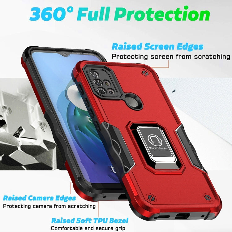 For Motorola Moto G10 / G20 / G30 Ring Holder Non-slip Armor Phone Case