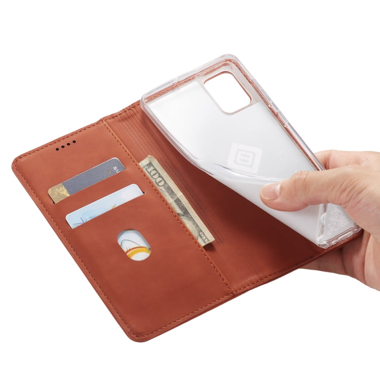 For Galaxy A71 / M70S LC.IMEEKE LC-002 Series Skin Hand Feeling PU + TPU Horizontal Flip Leather Case with Holder & Card Slot & Wallet