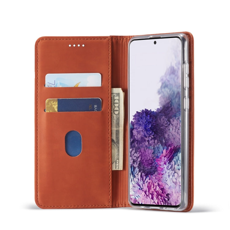 For Galaxy A51 / M40S LC.IMEEKE LC-002 Series Skin Hand Feeling PU + TPU Horizontal Flip Leather Case with Holder & Card Slot & Wallet