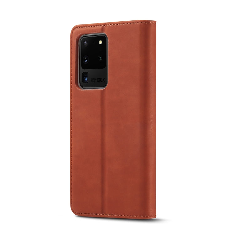 For Galaxy S20 Ultra LC.IMEEKE LC-002 Series Skin Hand Feeling PU + TPU Horizontal Flip Leather Case with Holder & Card Slot & Wallet