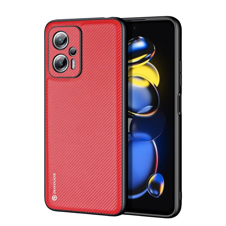 For Xiaomi Redmi Note 11T Pro / Note 11T Pro+ DUX DUCIS Fino Series PU + TPU Phone Case