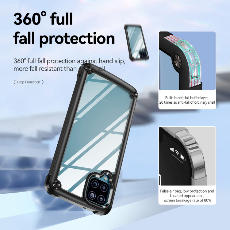 For Samsung Galaxy A12 TPU + PC Lens Protection Phone Case