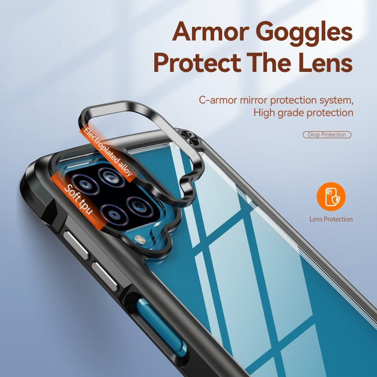 For Samsung Galaxy A12 TPU + PC Lens Protection Phone Case