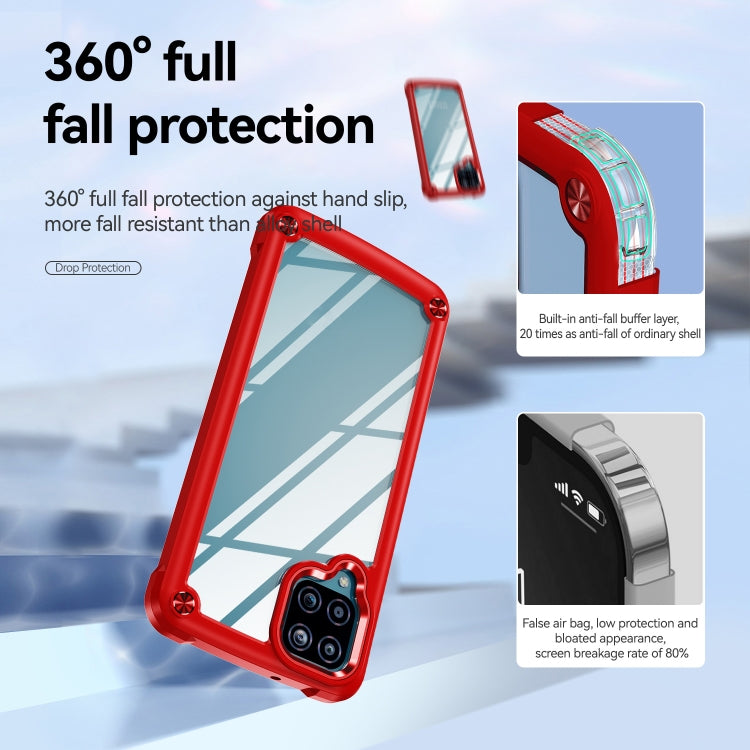 For Samsung Galaxy A12 TPU + PC Lens Protection Phone Case