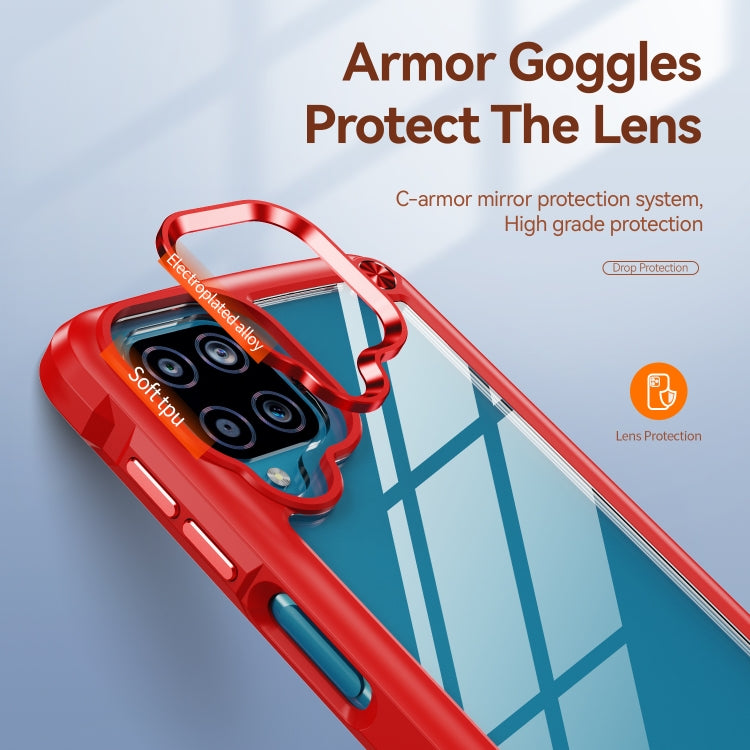 For Samsung Galaxy A12 TPU + PC Lens Protection Phone Case
