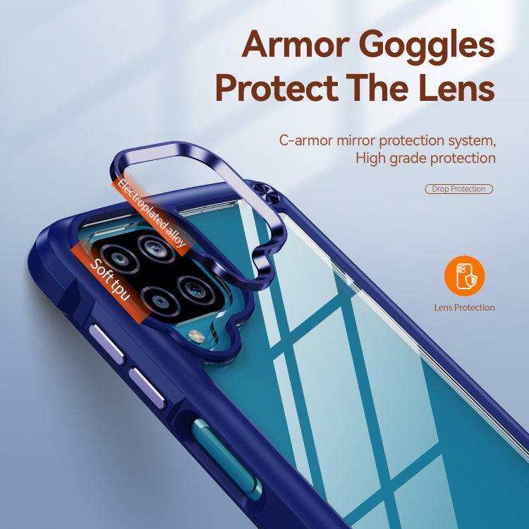 For Samsung Galaxy A12 TPU + PC Lens Protection Phone Case