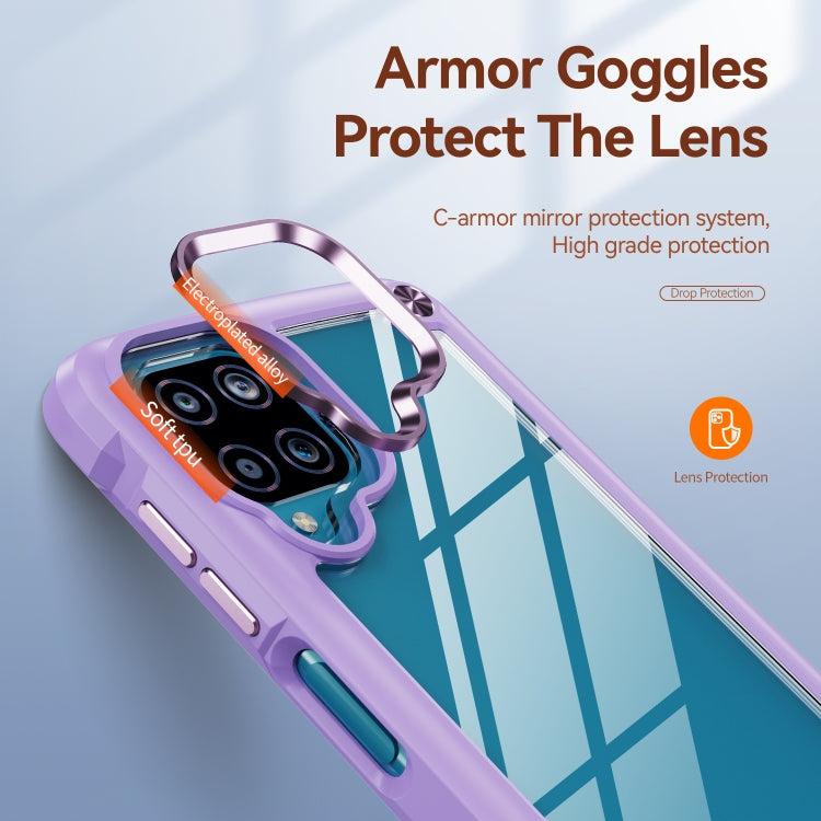 For Samsung Galaxy A12 TPU + PC Lens Protection Phone Case