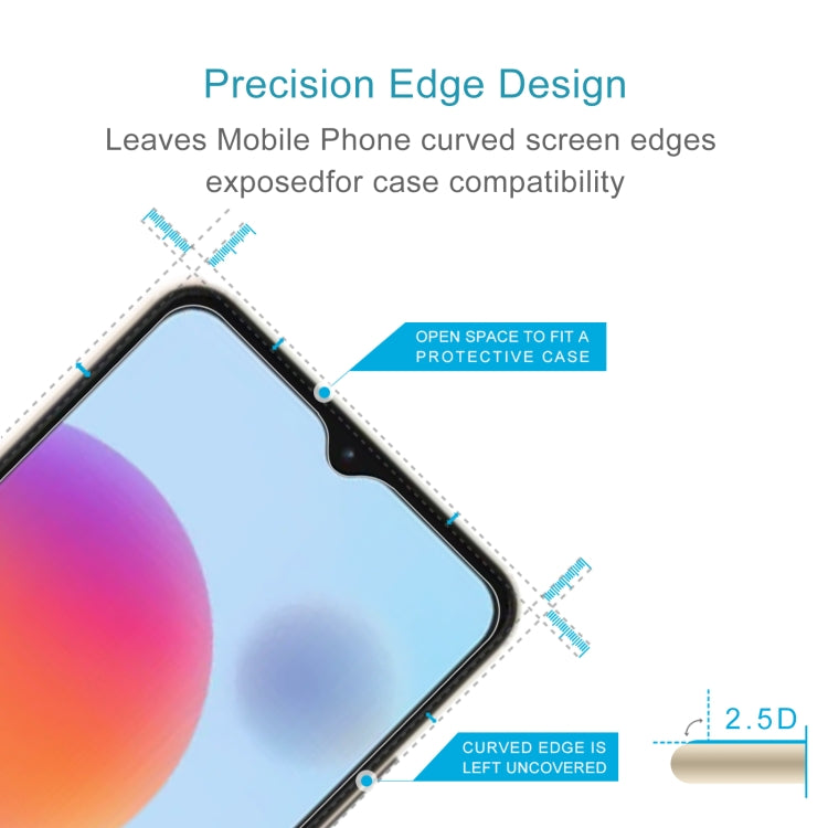 50 PCS 0.26mm 9H 2.5D Tempered Glass Film For ZTE Blade A52 2022