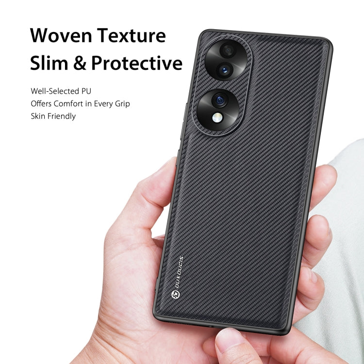 For Honor 70 DUX DUCIS Fino Series PU + TPU Phone Case(Black)
