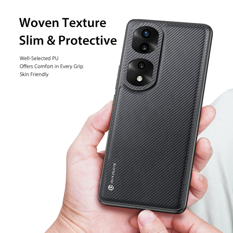 For Honor 70 Pro / 70 Pro+ DUX DUCIS Fino Series PU + TPU Phone Case(Black)