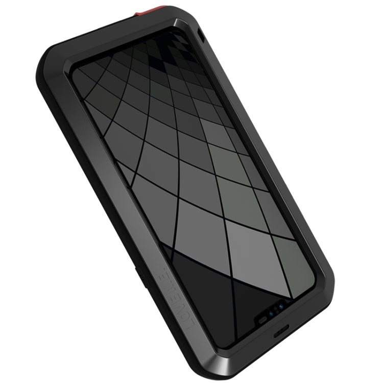 For LG G8 ThinQ LOVE MEI Metal Shockproof Waterproof Dustproof Protective Case with Glass
